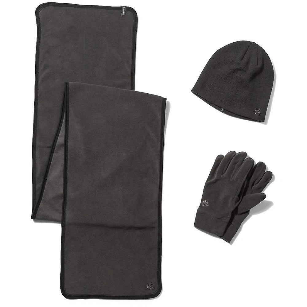 Craghoppers Unisex Adult Hat And Gloves Set (Black Pepper) 1 Craghoppers Unisex Adult Hat And Gloves Set (Black Pepper)
