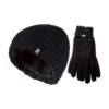 Ladies Fleece Lined Thermal Hat & Gloves Set For Winter