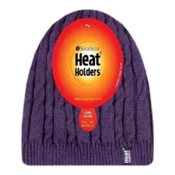 Womens Ribbed Cable Knit Fleece Lined Thermal Knitted Beanie Hat -Hiking Shop kb41f610cf9a093457aa930703a507caa