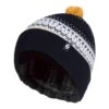 Ladies Knitted Beanie Bobble Hat With Pom Pom