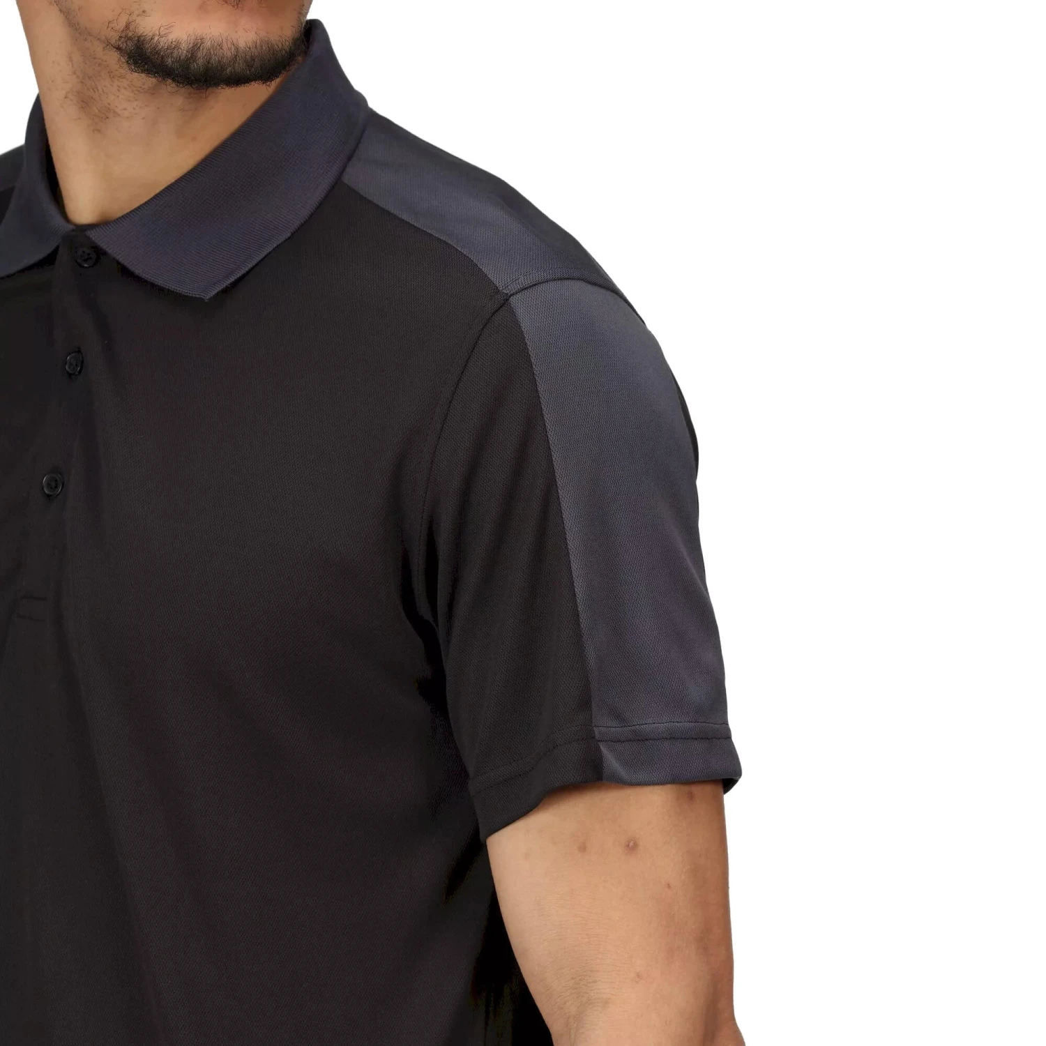 Regatta Contrast Coolweave Pique Polo Shirt (Black/Classic Red) 7 Regatta Contrast Coolweave Pique Polo Shirt (Black/Classic Red) - Image 7