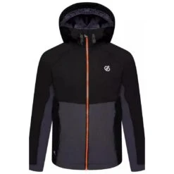 Dare 2b Childrens/Kids In The Lead II Waterproof Jacket (Black/Ebony Grey)