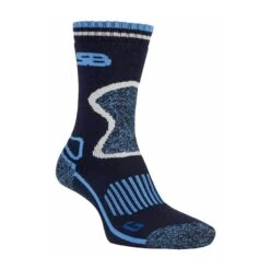 2 Pairs Ladies Cushioned Wool Blend Hiking Socks With Arch Support