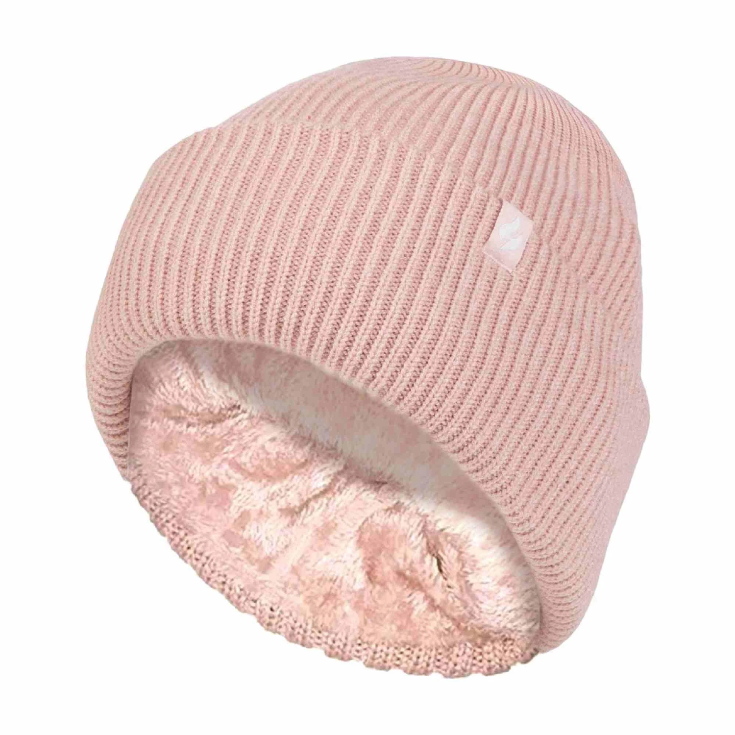Ladies Fleece Lined Ribbed Thermal Turnover Hat For Winter 5 Ladies Fleece Lined Ribbed Thermal Turnover Hat For Winter - Image 5
