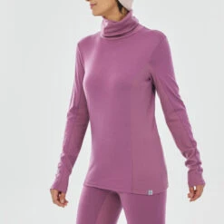 WEDZE Women's Ski Base Layer - BL 900 Wool High Neck -Hiking Shop kc970c6ccdf2b877d14fc085d25ce3b70