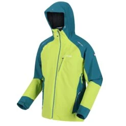 Regatta Mens Highton Pro Waterproof Jacket (Bright Kiwi/Pacific Green) -Hiking Shop kcb1d508ce18417ced90aee044af469fc