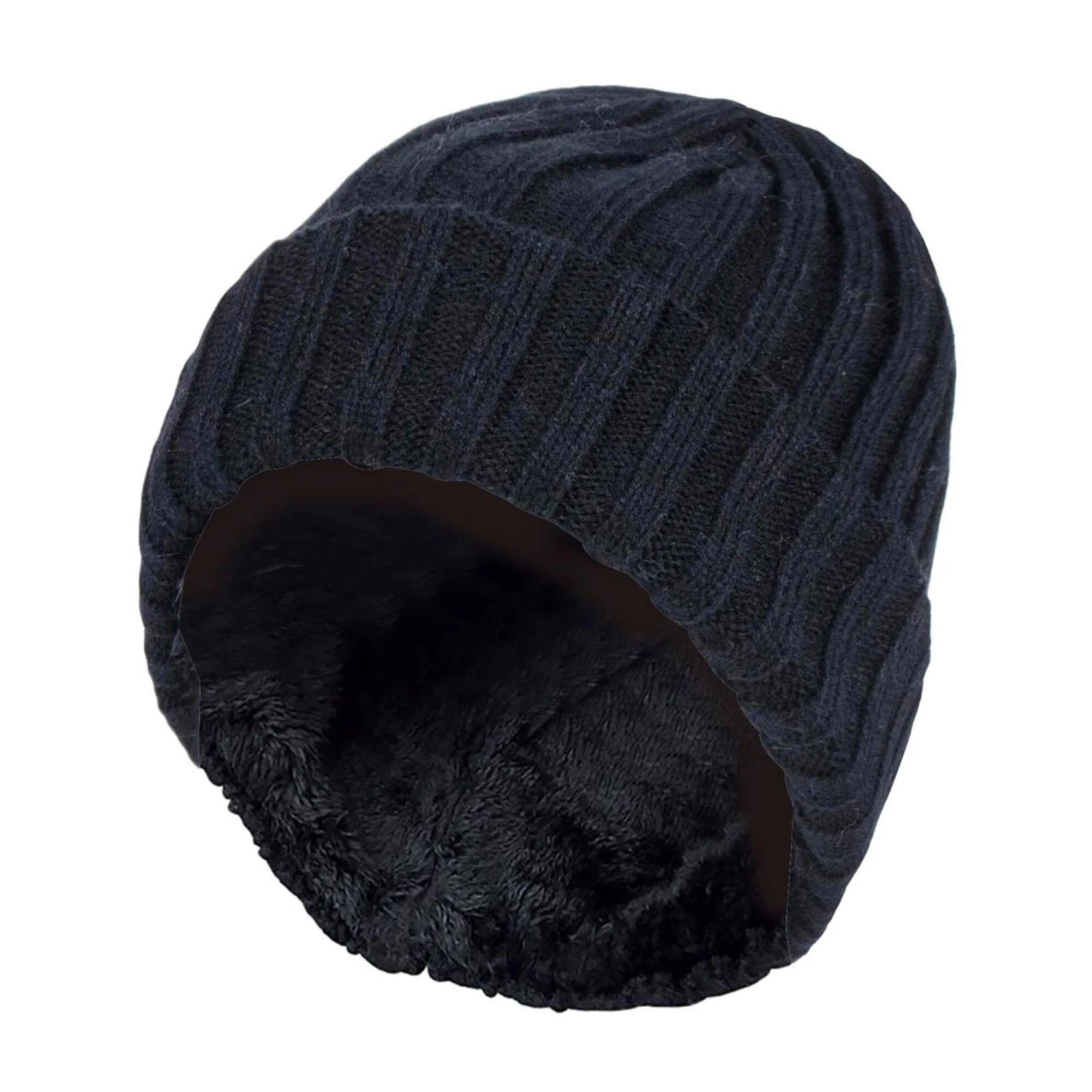 Boys Every Day Casual Wear Ribbed Turnover Winter Hat For Kids 1 Boys Every Day Casual Wear Ribbed Turnover Winter Hat For Kids