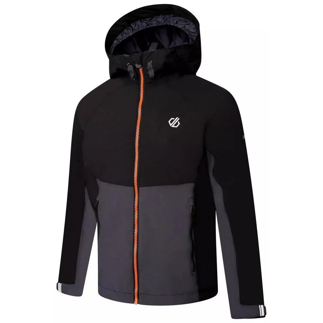 Dare 2b Childrens/Kids In The Lead II Waterproof Jacket (Black/Ebony Grey) 3 Dare 2b Childrens/Kids In The Lead II Waterproof Jacket (Black/Ebony Grey) - Image 3