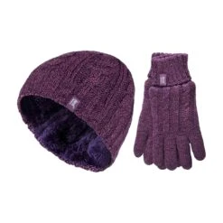 Ladies Fleece Lined Thermal Hat & Gloves Set For Winter -Hiking Shop kcdddf290b9b94a18352f52774e125b30