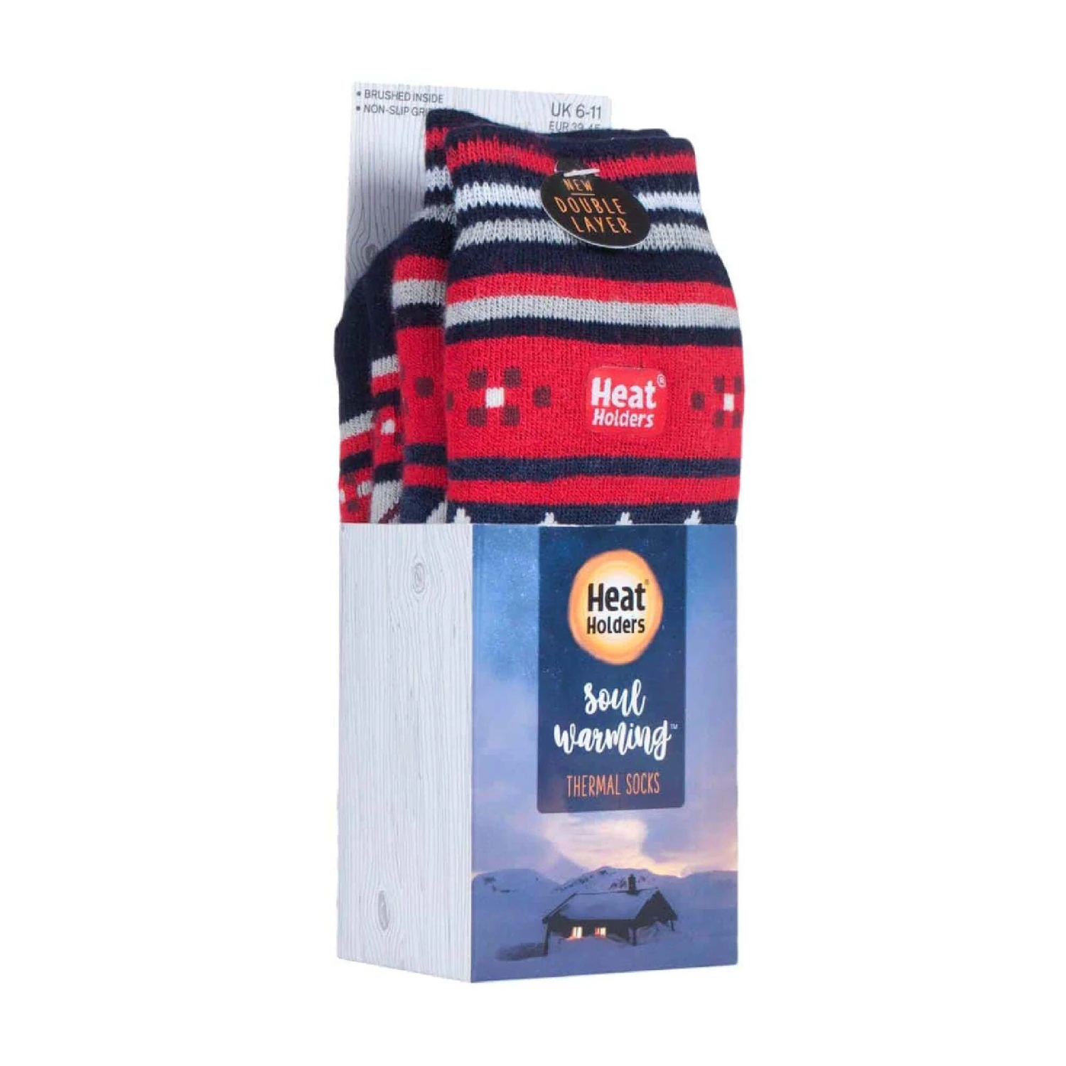 Mens Nordic Patterned Non Slip Thermal Slipper Socks With Grippers 4 Mens Nordic Patterned Non Slip Thermal Slipper Socks With Grippers - Image 4