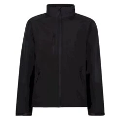 Regatta Reid Mens Softshell Wind Resistant Water Repellent Jacket (Black)