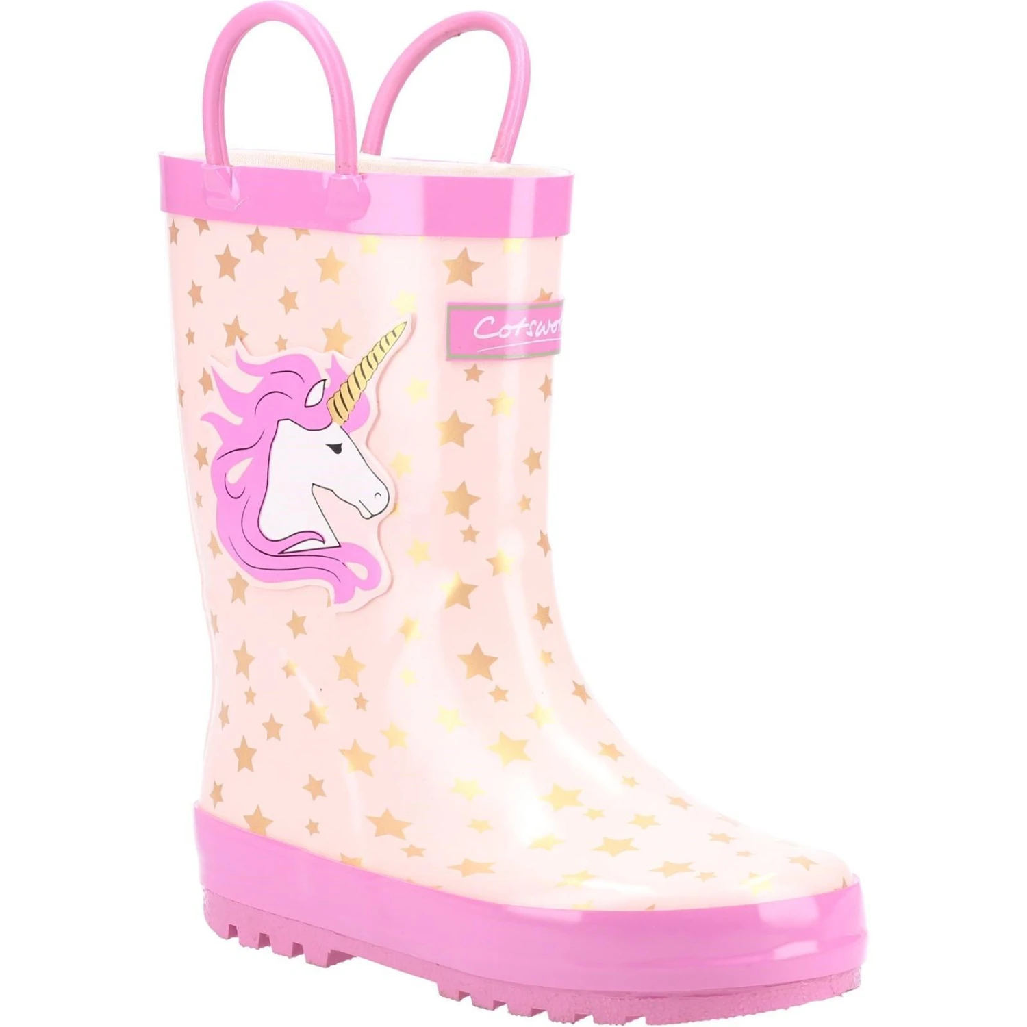 Cotswold Childrens/Kids Puddle Unicorn Wellington Boots (Pink) 1 Cotswold Childrens/Kids Puddle Unicorn Wellington Boots (Pink)