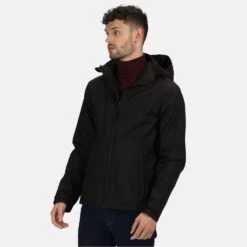 Regatta Mens Venturer Three Layer Soft Shell Jacket (Black) 14 Regatta Mens Venturer Three Layer Soft Shell Jacket (Black) -Hiking Shop kdf28e554ccf84724a2c2cff42ad776ca