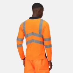 Regatta Mens HiVis Polo Shirt (Orange/Navy) -Hiking Shop ke3b9b6b4c505c25fcb1a9e11729cc21b