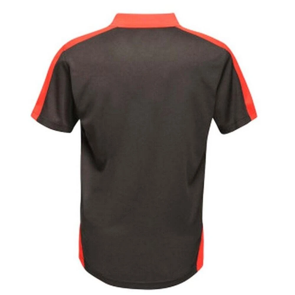 Regatta Contrast Coolweave Pique Polo Shirt (Black/Classic Red) 2 Regatta Contrast Coolweave Pique Polo Shirt (Black/Classic Red) - Image 2