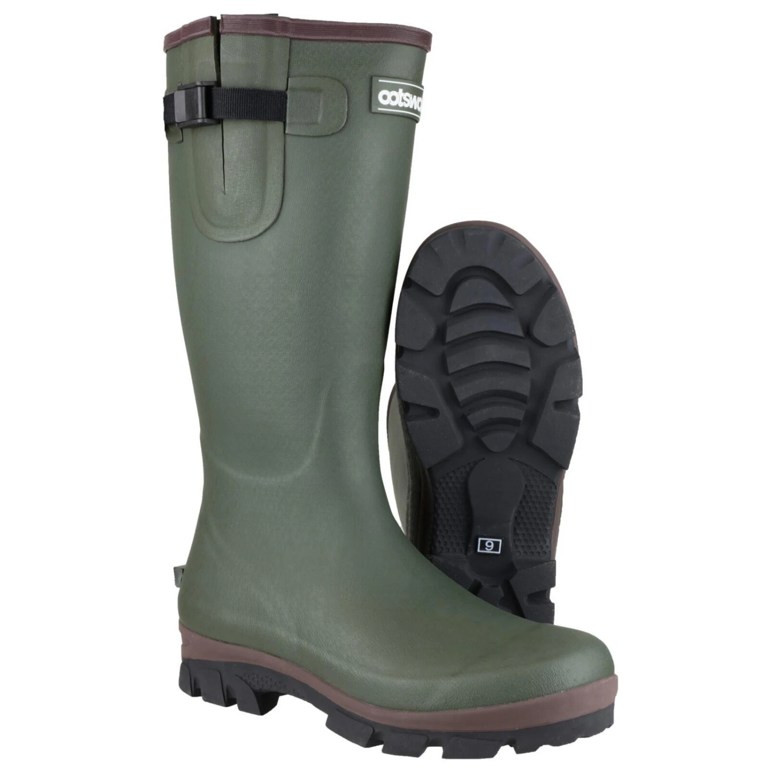 Cotswold Grange Plain Rubber Wellingtons GREEN 4 Cotswold Grange Plain Rubber Wellingtons GREEN - Image 4