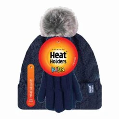 Girls Bobble Pom Pom Thermal Hat And Gloves Set -Hiking Shop ke9023e66b542497c5bea91199bf5a949