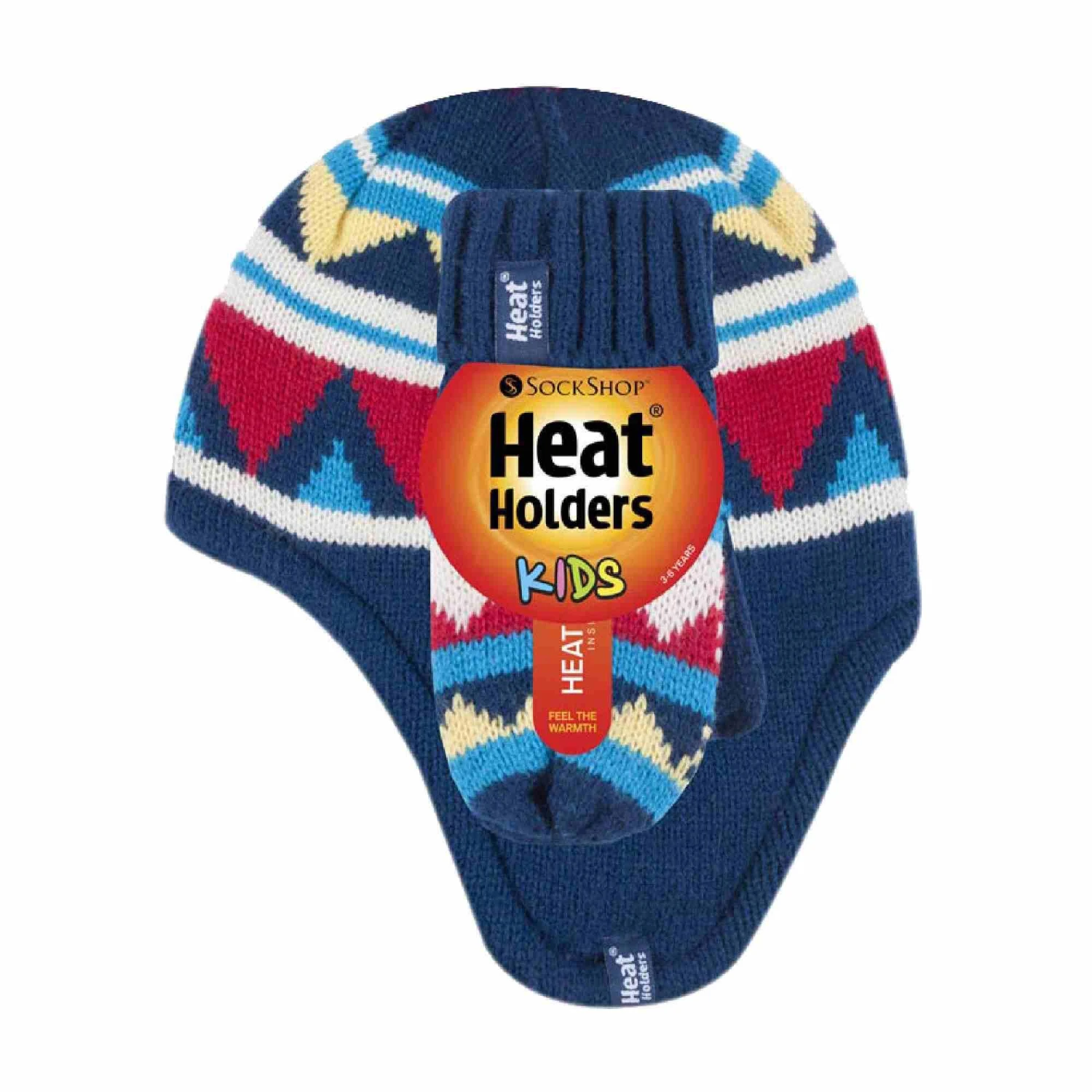 Childrens Winter Warm Fleece Lined Thermal Hat And Mittens Set With Ear Flaps 2 Childrens Winter Warm Fleece Lined Thermal Hat And Mittens Set With Ear Flaps - Image 2