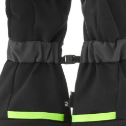 WEDZE KIDS’ WARM AND WATERPROOF SKI GLOVES 550 BLACK GREY -Hiking Shop kf06898ee46d51d13c5368ba28ab62271