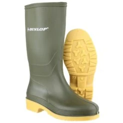 Dunlop Kids Unisex 16247 DULLS Rain Welly / Wellington Boots (Green) -Hiking Shop kf6a519dd32b1978f2e46cbd17cbbc695