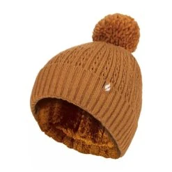 Ladies Winter Knitted Ribbed Thermal Cable Beanie Pom Pom Hat -Hiking Shop kf8ba844a43f073d2b17e900edbf36d00