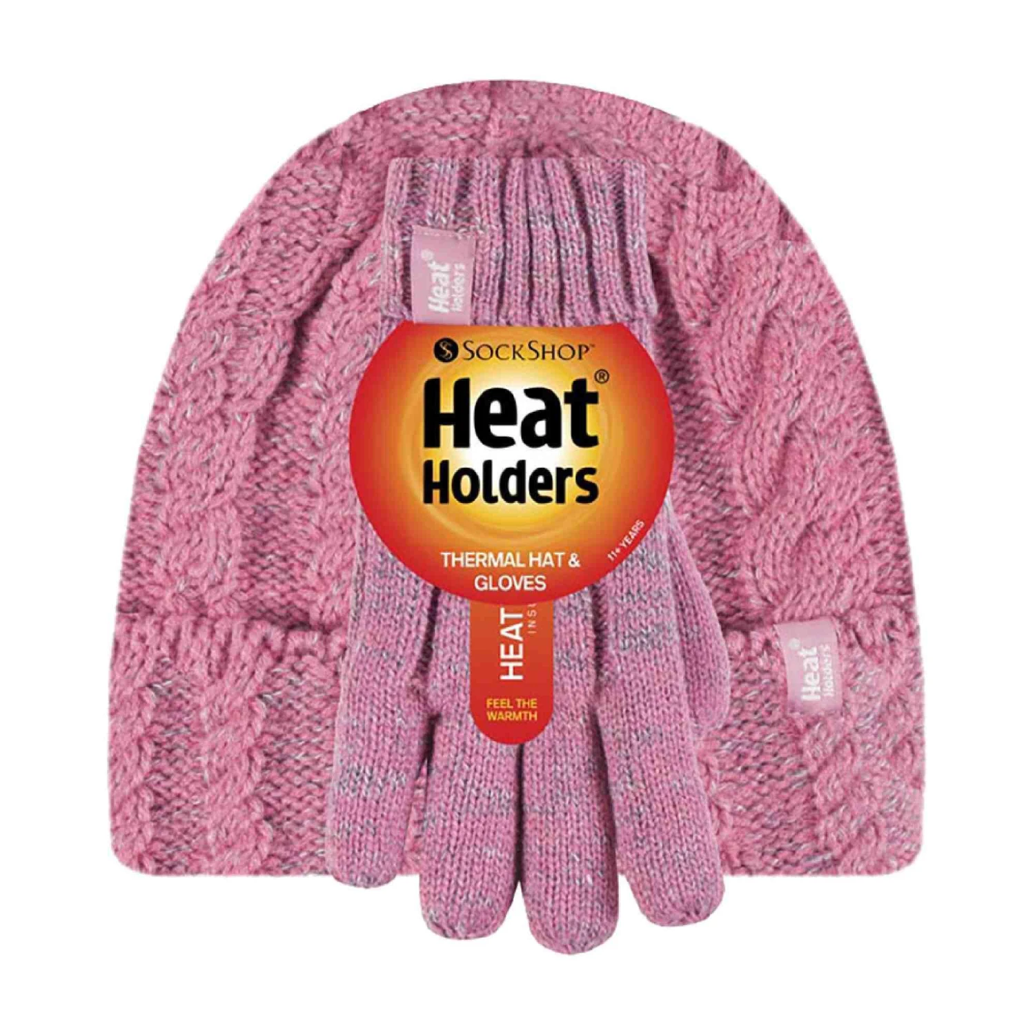 Kids Girls Cable Knitted Warm Fleece Lined Winter Hat And Gloves Set With Bobble 6 Kids Girls Cable Knitted Warm Fleece Lined Winter Hat And Gloves Set With Bobble - Image 6